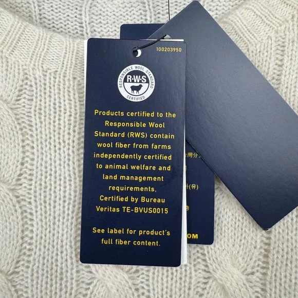 Polo Ralph Lauren Mens Cream Cable Knit Wool Cashmere Sweater XXL NWT - Picture 11 of 11